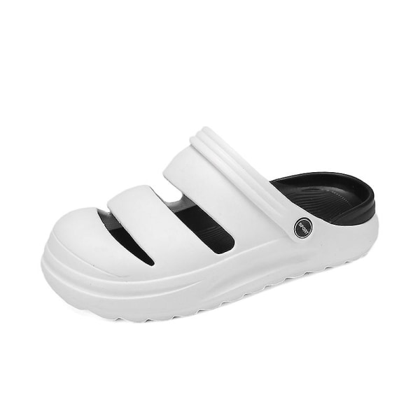 Herr Dam Strandtofflor Mode Sandaler Utomhus Inomhusskor 2766 WhitetBlack 40-41