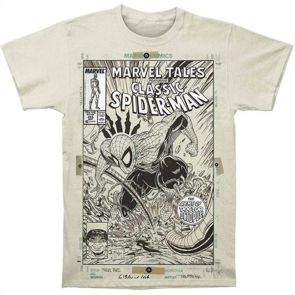 Spider-Man Cover Sketch Subway T-shirt L