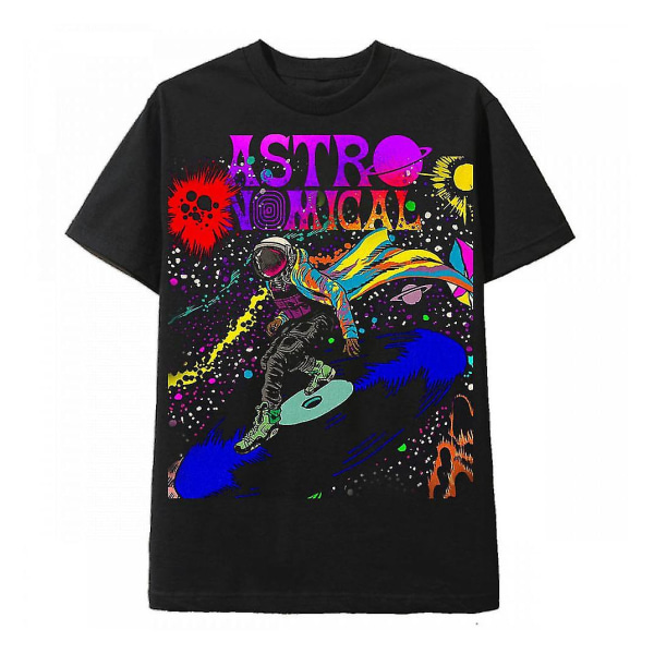 Astronomical Merch Black Tee Shirt Cover Travis Scott Fortnite M