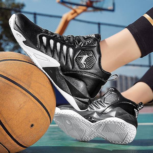 Basketskor för män Aldult Bekväma Sneakers Utomhussportskor 3B9136 Black 39