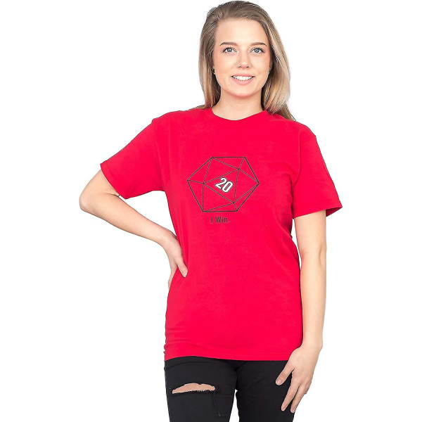 The Big Bang Theory Sheldon Cooper 20-sidig tärning D20 Röd t-shirt för vuxna Large