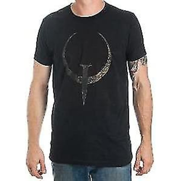 Quake Emblem Svart T-shirt S