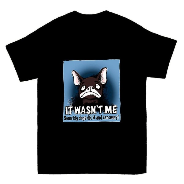 Tecknad fransk bulldogg Några stora hundar gjorde det och sprang iväg T-shirt XL