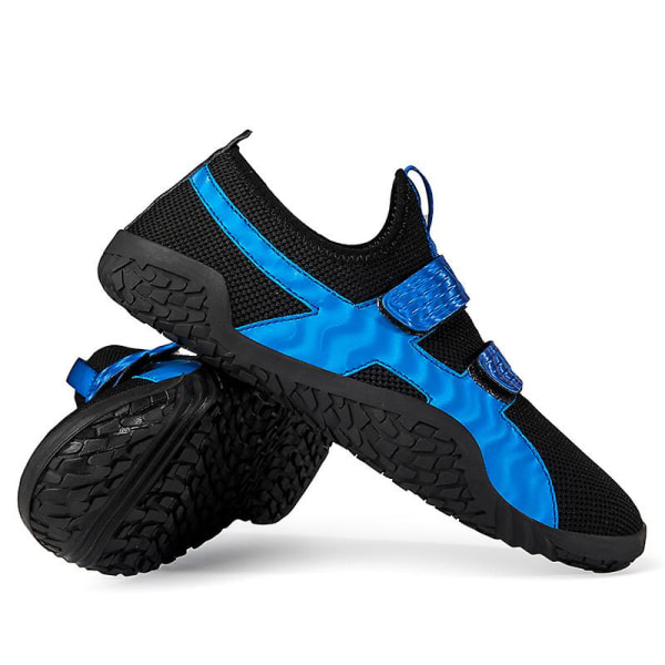 Tyngdlyftningsskor för män Andas Sneakers Löparskor 3A1030 BlackBlue 35