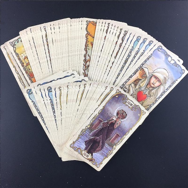 Tarot Mucha Tarotkort Brädspel Kortlek för familjesammankomster Spelkort45st Ts17