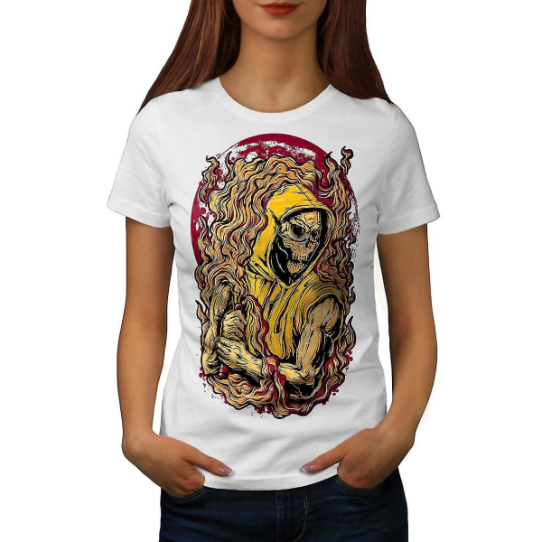 Skeleton Death Skull Women Whitet-shirt 3XL