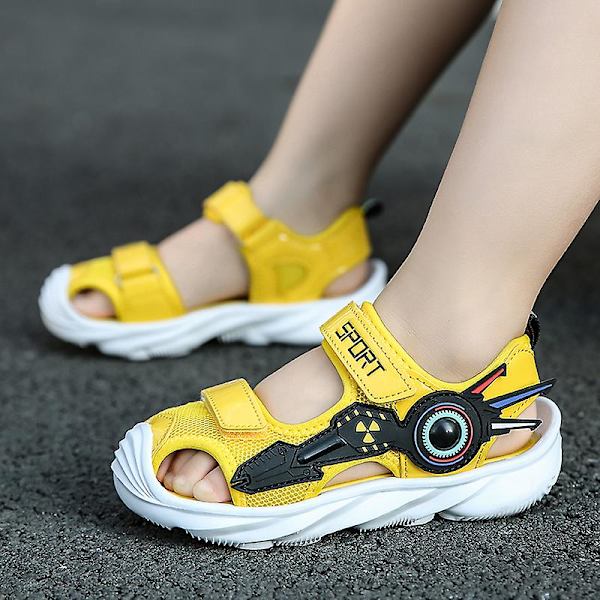Barns strandtofflor Modesandaler Utomhus Halkfria inomhusskor 2101-3 Yellow 30