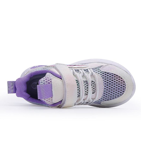 Sneakers för barn för flickor Löpning Tennisskor Lättviktsventilerande Sport Athletic 3B883 Purple 27