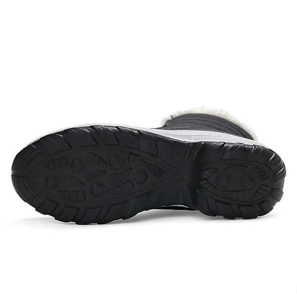 Dam Vinterstövlar Snow Boot Plysch Varma Skor Vattentät Boot 1617 Black 41