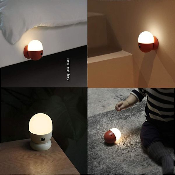LED-rörelsesensor nattljus, dekorativ interiör, vägg, trappor, badrumslampa, (grön)
