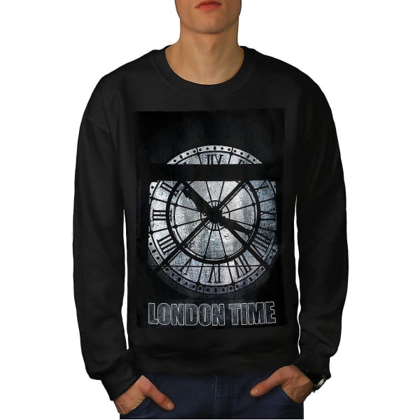 London Time Clock Män Blacksweatshirt XL