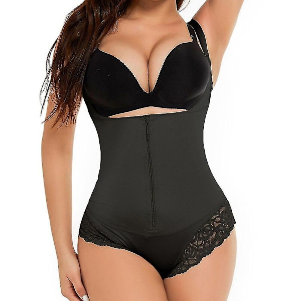 Body Shaper Dam Waist trainer Butt Lifter Platt Mage Bantning Binders Body Slida Magen Drag Korsett Trosor Shapewear,svart XXXL