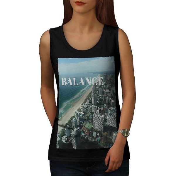 Beach Street Foto Stad Kvinnor Blacktank Top XXL