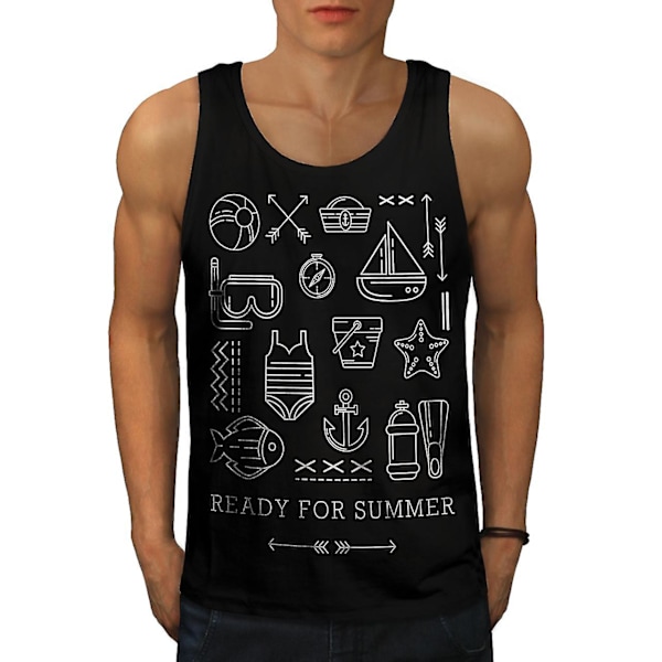 Ready For Summer Herr Blacktank Top | Wellcoda M