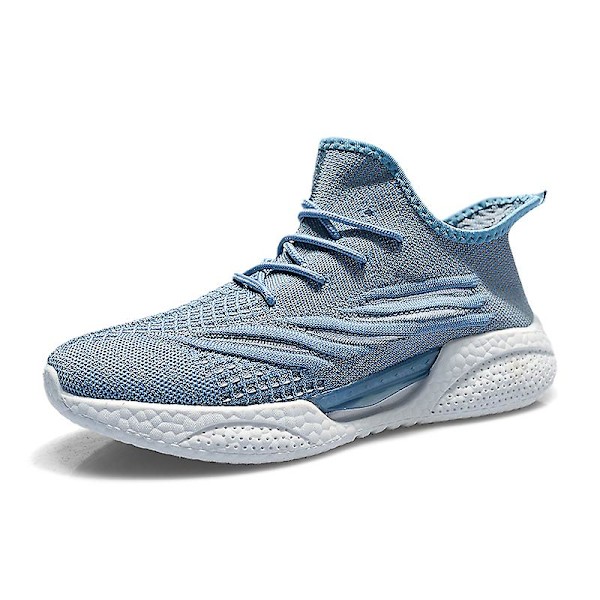 Herrskor Flyknit Sneakers Andas Slip-On löparskor FB2622 Blue 41