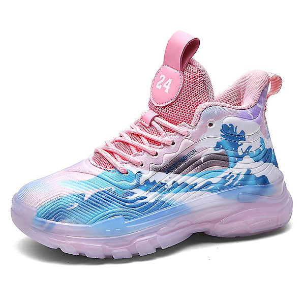Basketskor för barn Mode Halkfria sneakers Sportskor som andas T8808 Pink 32