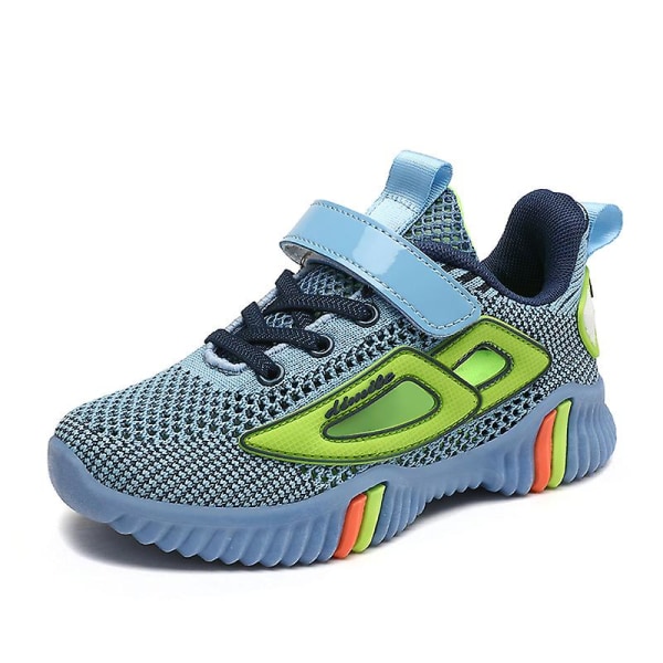 Sneakers för barn för pojkar, flickor, löpning tennisskor Lättvikts andas Sport Athletic 3B793 Blue 31