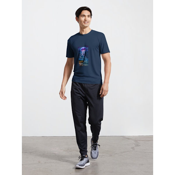 Elektrisk nattaktiv T-shirt Navy L_Front