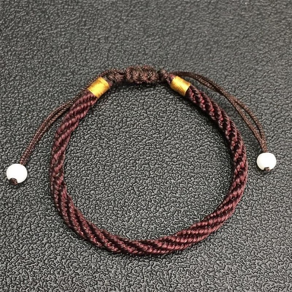 Tibetansk Buddhist Lucky Charm Armband & Armband För Kvinnor Män Handgjorda Knots Rep Budda Armband