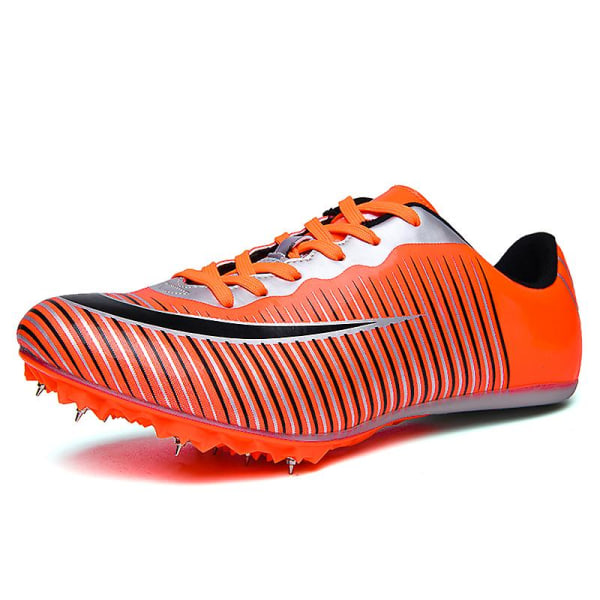 Friidrottsskor för män Spikes Track Race Hoppande Sneakers Professionell löpning Nail Spikes Skor 3Ctj001 Orange 38