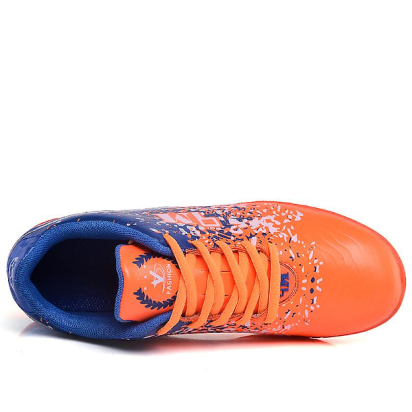 Fotbollsskor för barn Pojkar Fotbollsskor Grästräning Sport Skor Sneakers 3B511 Orange 30