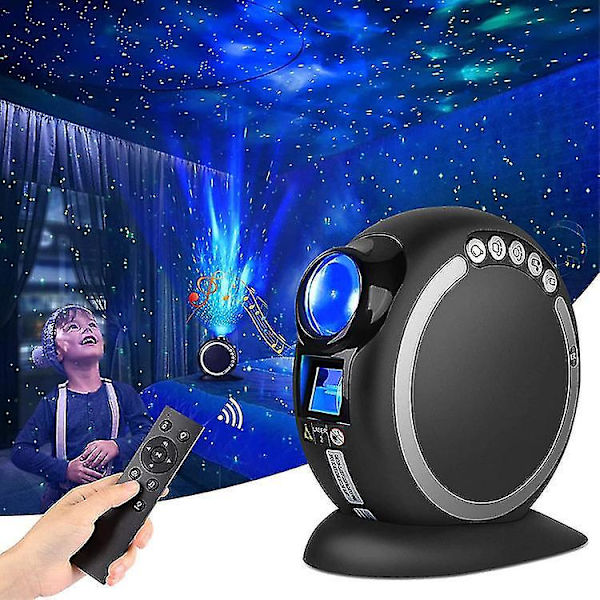 Star Projector Night Light med Bluetooth musikhögtalare &amp; Fjärrkontroll för Inredning sovrum, hem