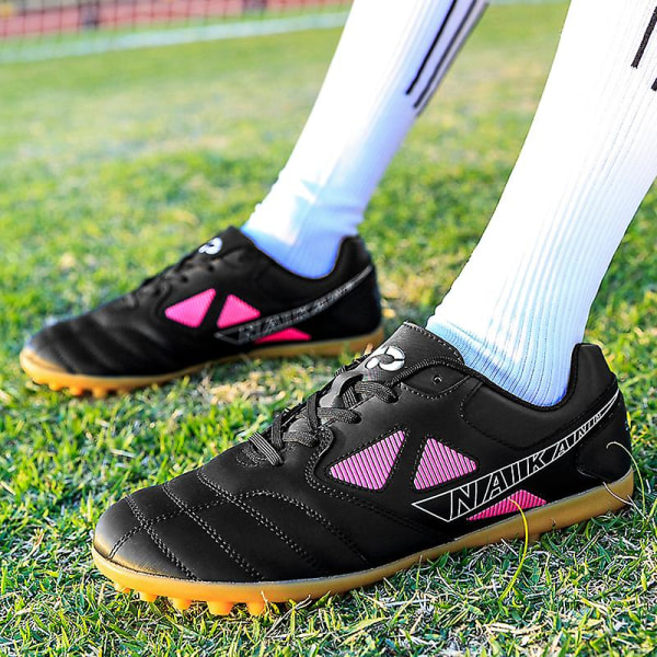 Fotbollsskor för män Halkfria fotbollsskor Klossar Gräs Fotbollssneakers 3C22028 Black 35
