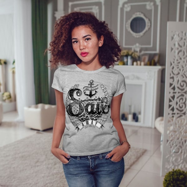 We Will Sail Away Slogan Women Greyt-shirt S