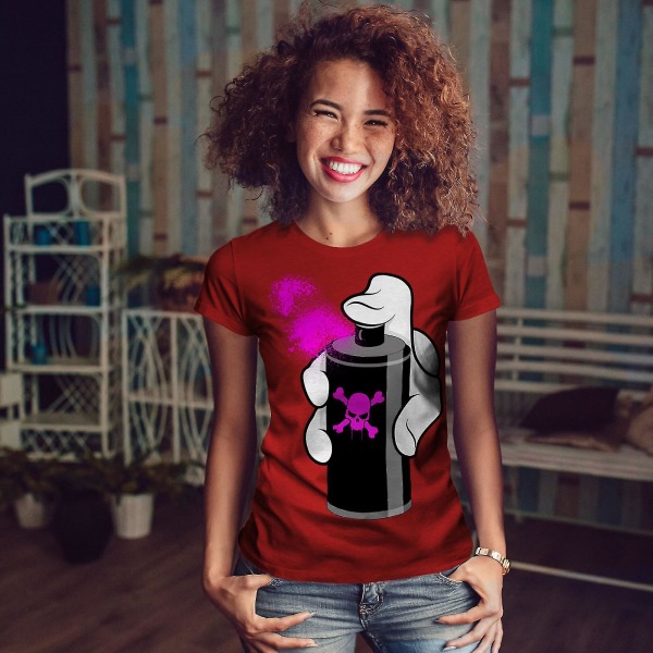 Dödlig graffiti mode T-shirt för kvinnor M