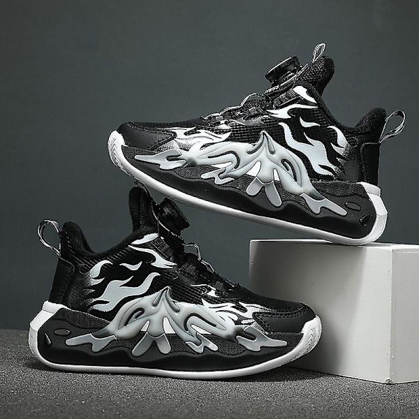 Kids Sneakers Andas löparskor Mode Sportskor YJ963 BlackWhite 34