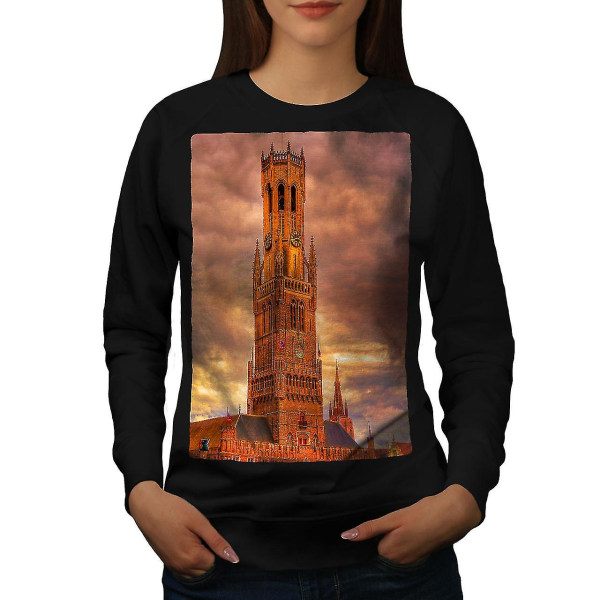 Belfry Of Bruges City Kvinnor Blacksweatshirt 3XL