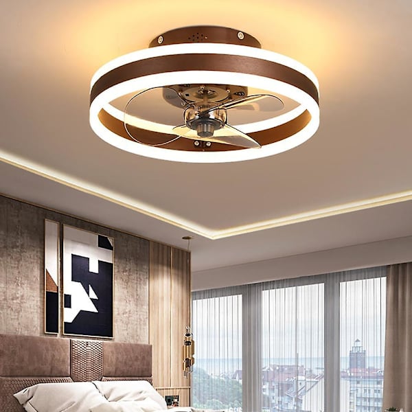 40 cm takfläktljus Dimbar fläktlampa för vardagsrum, sovrum, barnrum (guld, 40 cm)