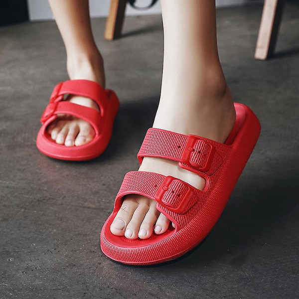 Herrsandaler Halkfria strandskor Modetofflor Fr2885 Red 41