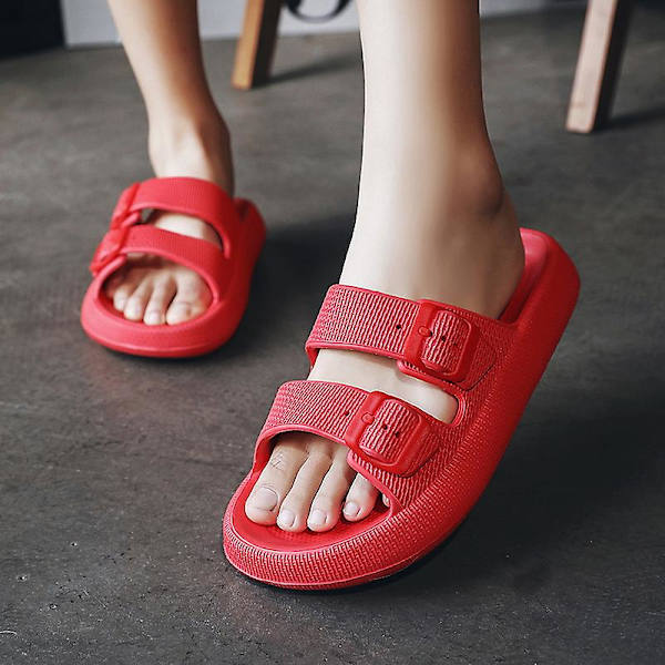 Herrsandaler Halkfria strandskor Modetofflor Fr2885 Red 43
