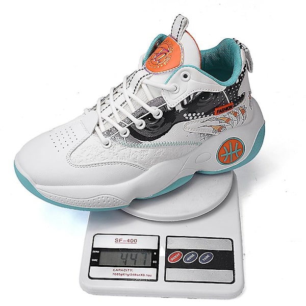 Basketskor för män Andas Sneakers Löparskor 3Aha502 WhiteOrange 44