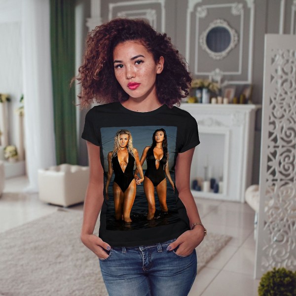 Hot Bikini Girl Sea Women T-shirt XL