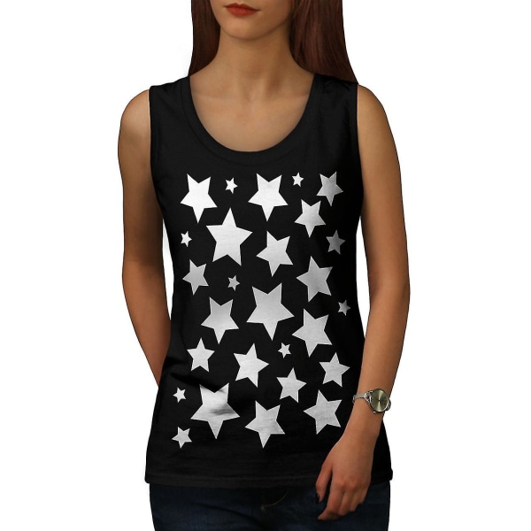 Star Shine Blacktank Top för kvinnor S