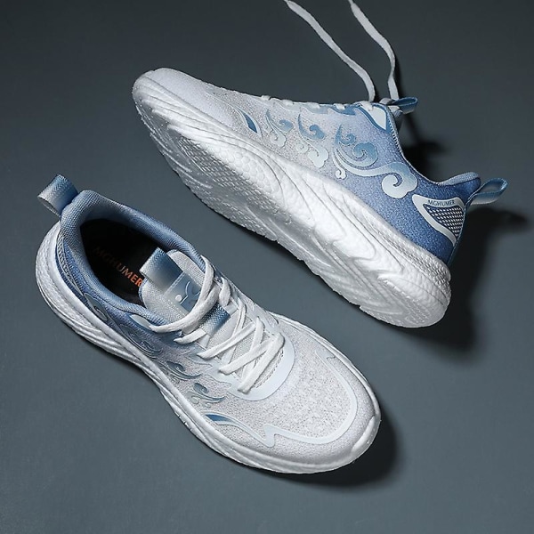 Sneakers för män Löpartennisskor Lättviktsventilerande Sport Athletic 3D2307 Blue 39