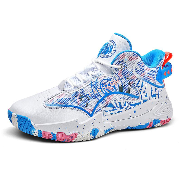 Basketskor för män Aldult Bekväma Sneakers Utomhussportskor 3B056 WhiteBlue 36