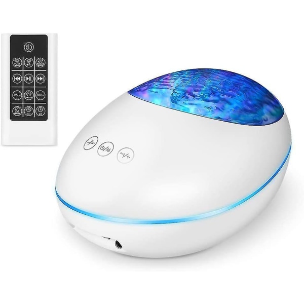Projektorlampa projektorlampa ocean led bluetooth nattlampor 8 ljuslägen musik nattlampa wi