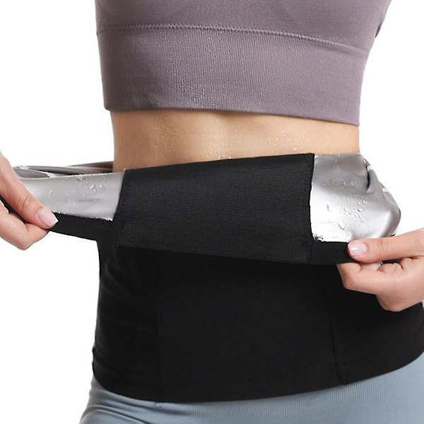 Kvinnor Magreducerare Bastu Body Shaper Fitness Svetttrimmer Waist Trainer Magbantning Shapewear Waist trainer Korsett,silver L