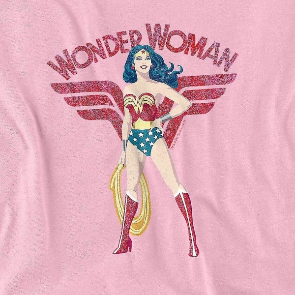 Wonder Woman Hero Stance Rosa T-shirt för barn XXL