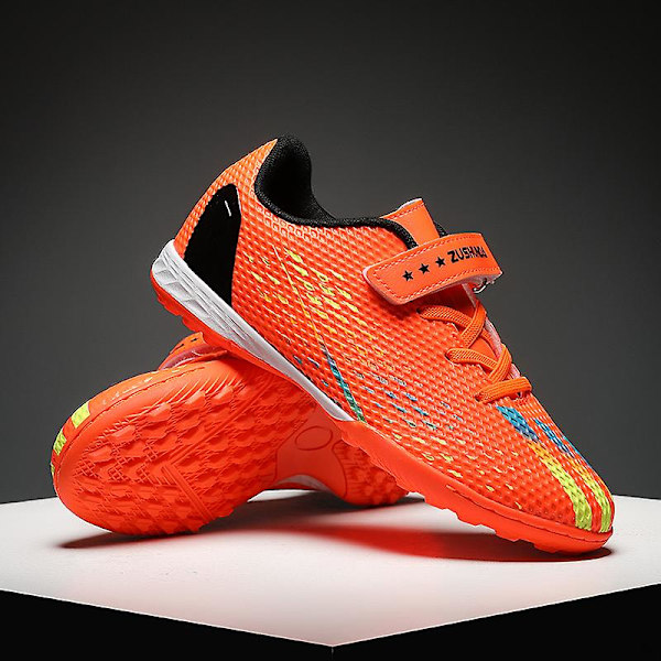 Fotbollsskor för barn Spikes Fotbollsskor för ungdomar Ankelstövlar Athletic Sneaker 3C6623 Red 34