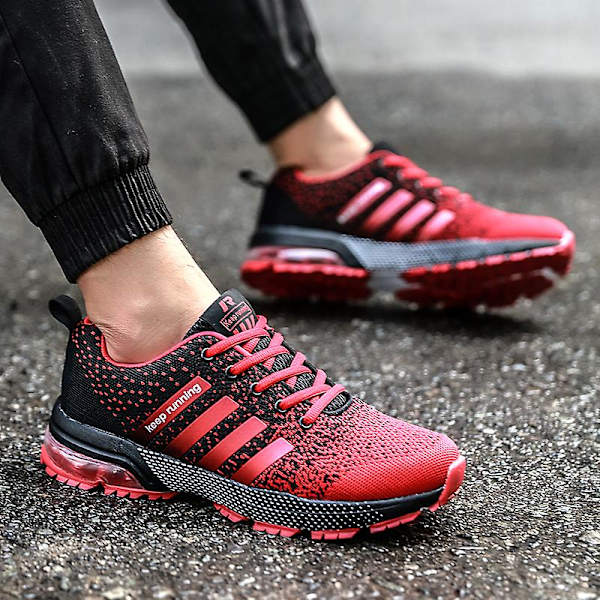 Herr Sneakers Andas löparskor Mode Sportskor 8702-1 Red 41