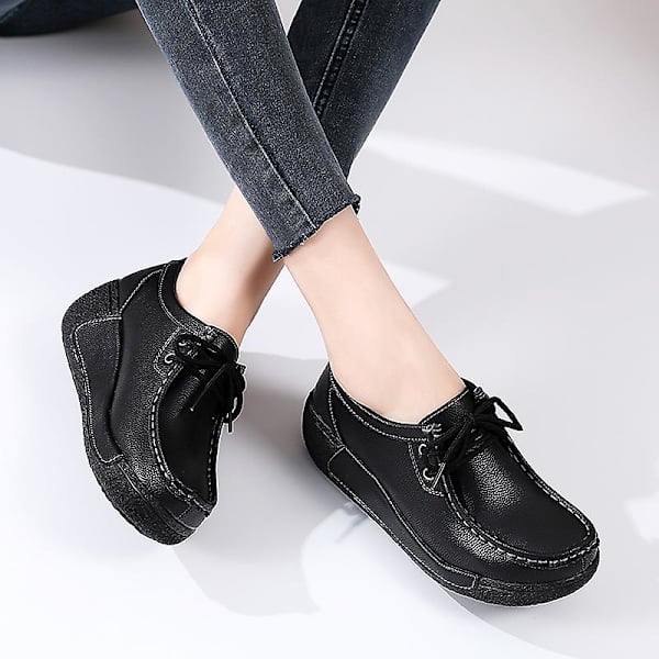 Damskor för casual Loaferskor Mammaskor 3A691 Black 40