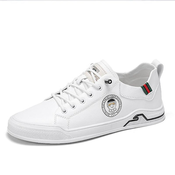 Casual för män Läder All-Match Skor Modeskor Fr2167 White 42