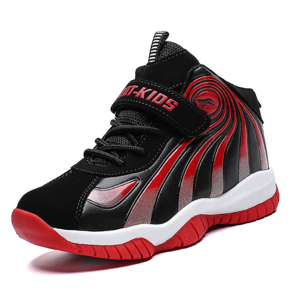 Basketskor för barn Mode Halkfria sneakers Sportskor som andas 3987Em BlackRed 39
