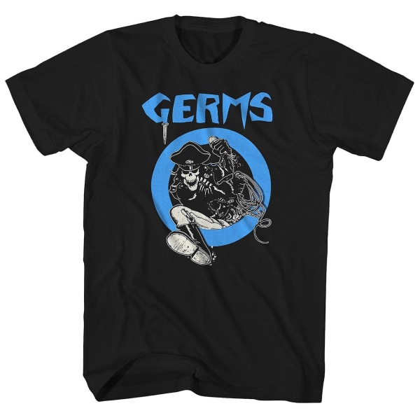 Germs T-shirt Skelett i läder Logotyp Germs-skjorta XL