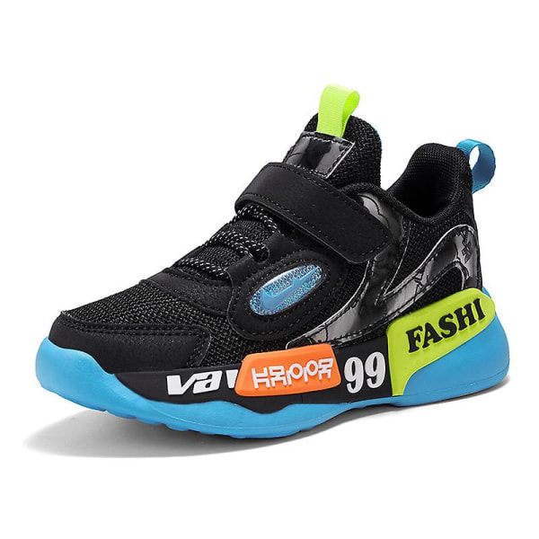 Sneakers för barn Andas löparskor Mode Sportskor L888 BlackBlue 36