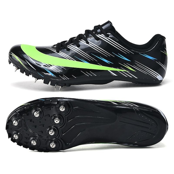 Friidrottsskor för män Spikes Track Race Hoppande Sneakers Professionell löpning Nail Spikes Skor 3B2218 Black 40